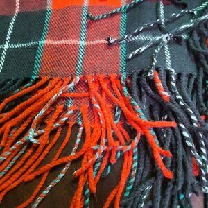 Mackenzie cHilds fabric scarf designer 50x60 red plaid